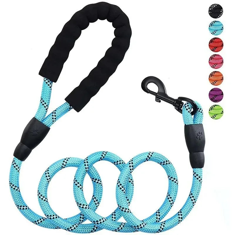 Heavy-Duty Reflective Dog Leash 150cm β For Medium, Large & Small Dogs