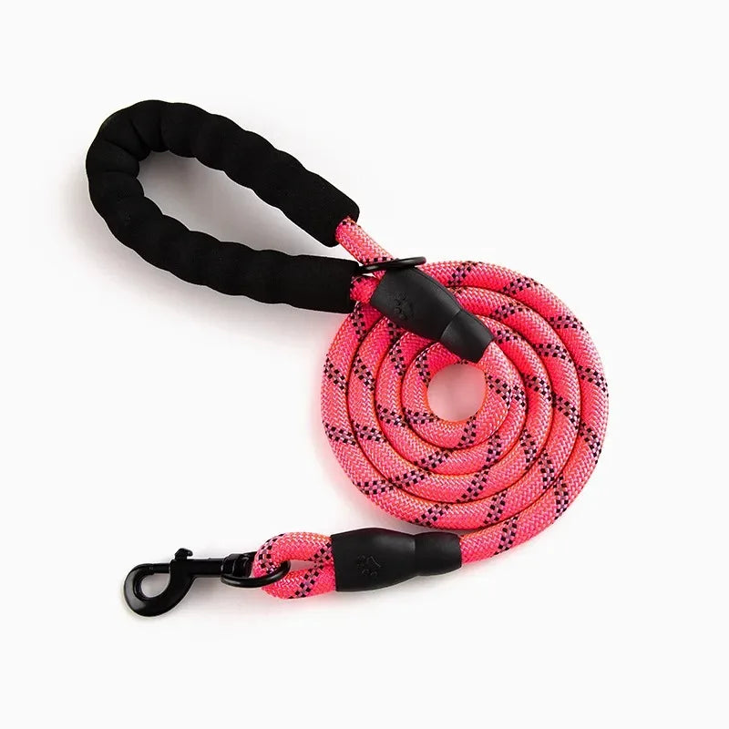 Heavy-Duty Reflective Dog Leash 150cm β For Medium, Large & Small Dogs