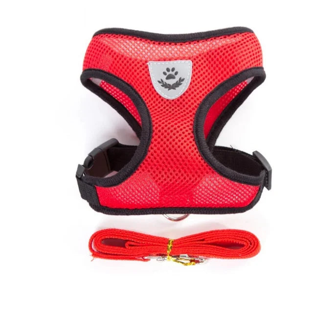 Cat Dog Harness with Lead Leash Adjust