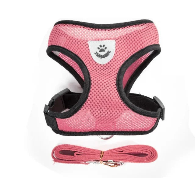 Cat Dog Harness with Lead Leash Adjust