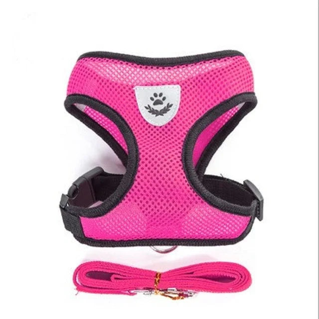 Cat Dog Harness with Lead Leash Adjust