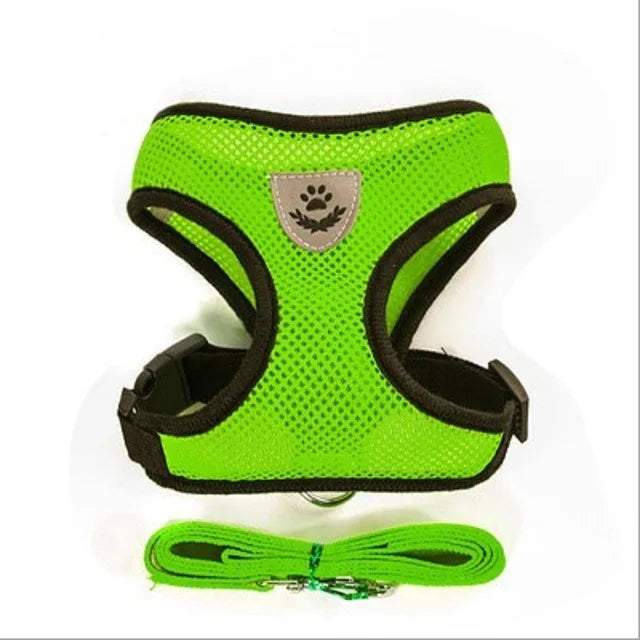 Cat Dog Harness with Lead Leash Adjust