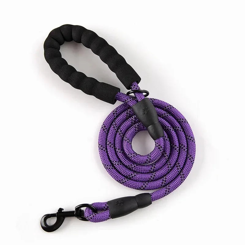Heavy-Duty Reflective Dog Leash 150cm β For Medium, Large & Small Dogs