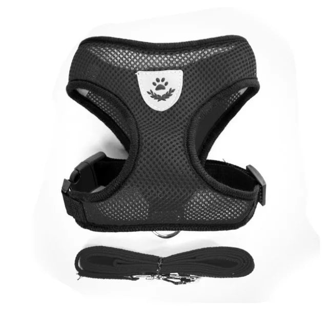 Cat Dog Harness with Lead Leash Adjust
