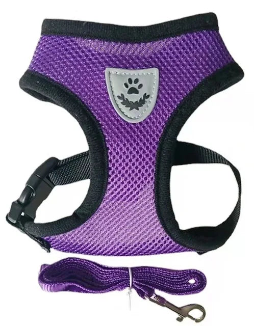 Cat Dog Harness with Lead Leash Adjust