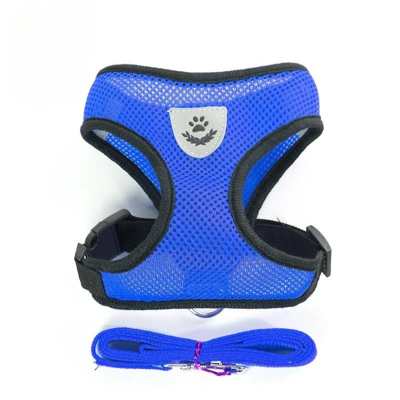 Cat Dog Harness with Lead Leash Adjust