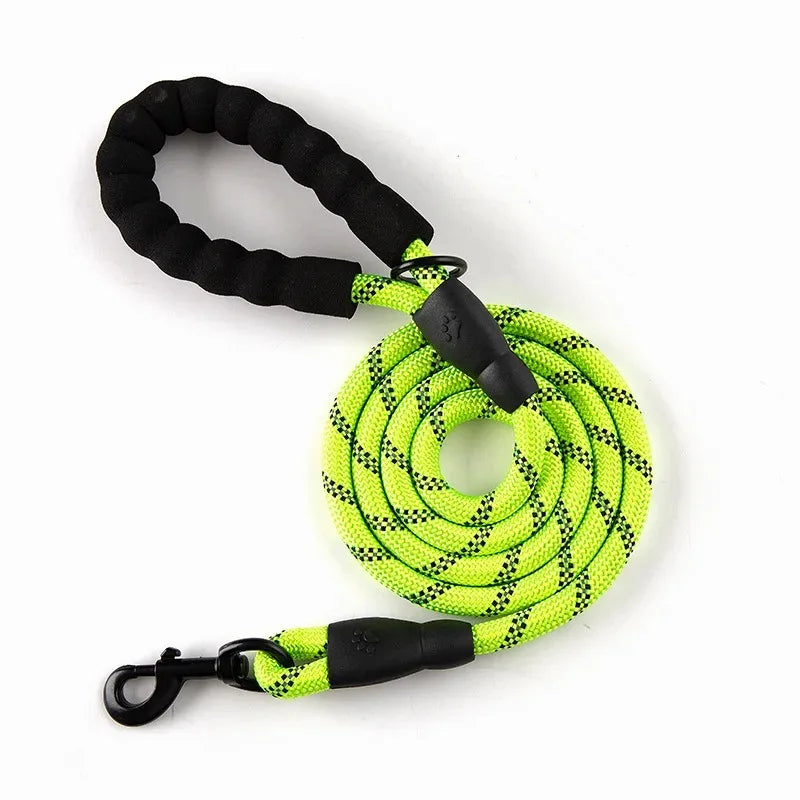 Heavy-Duty Reflective Dog Leash 150cm β For Medium, Large & Small Dogs