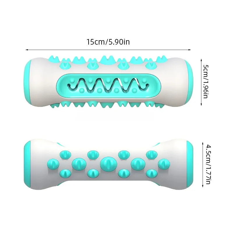 Dog Teething Toy – Chewable TPR Toothbrush Stick for Dental Cleaning
